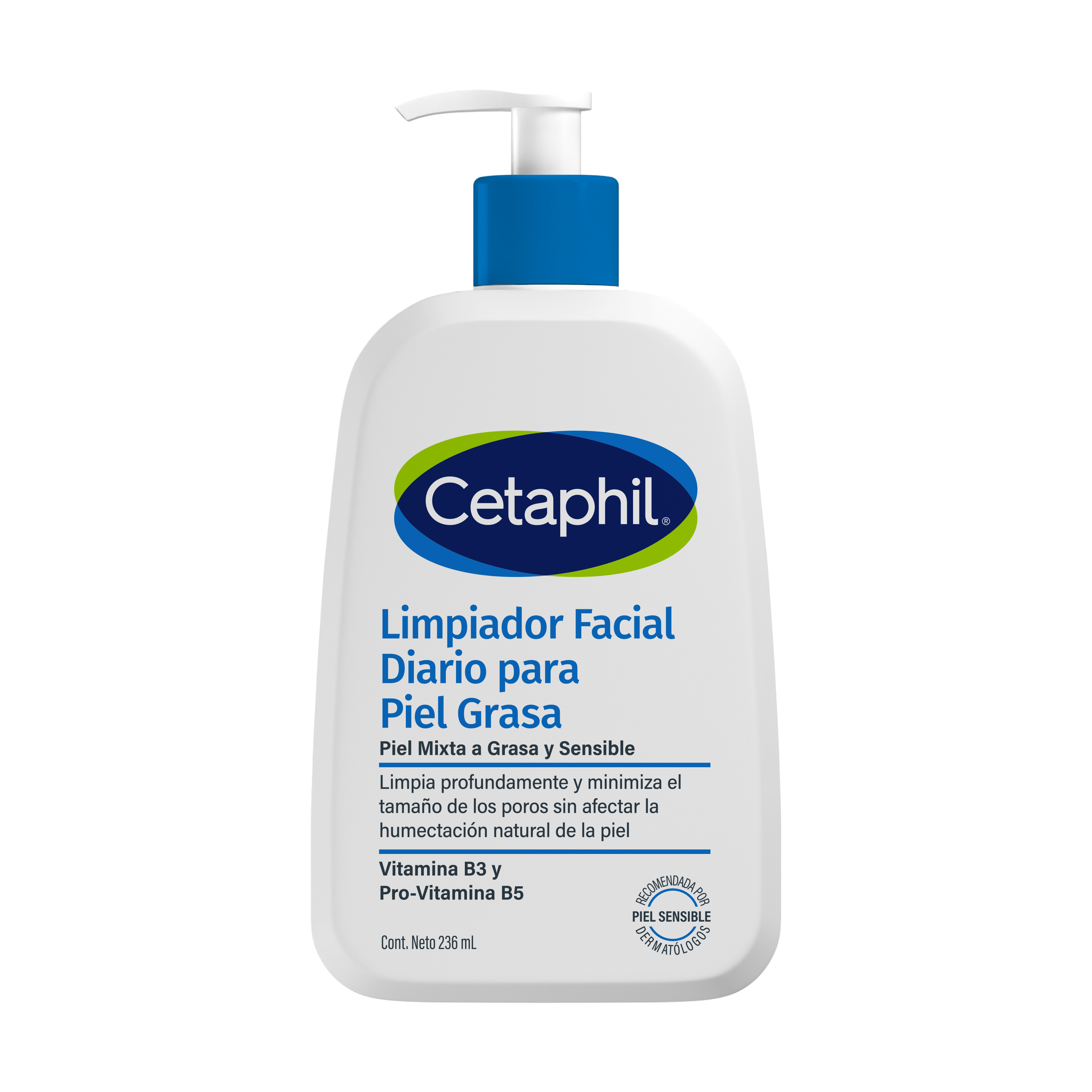 CETAPHIL Limpiador Facial Diario Para Piel Grasa (237ml)