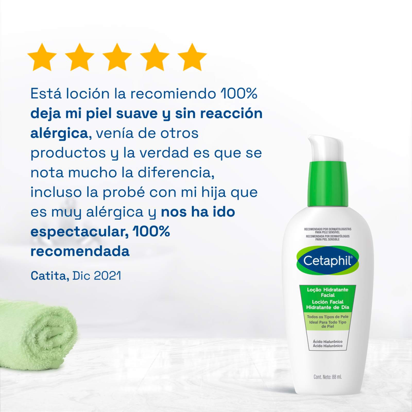 CETAPHIL Loci&oacute;n Facial Hidratante D&iacute;a con &Aacute;cido Hialur&oacute;nico