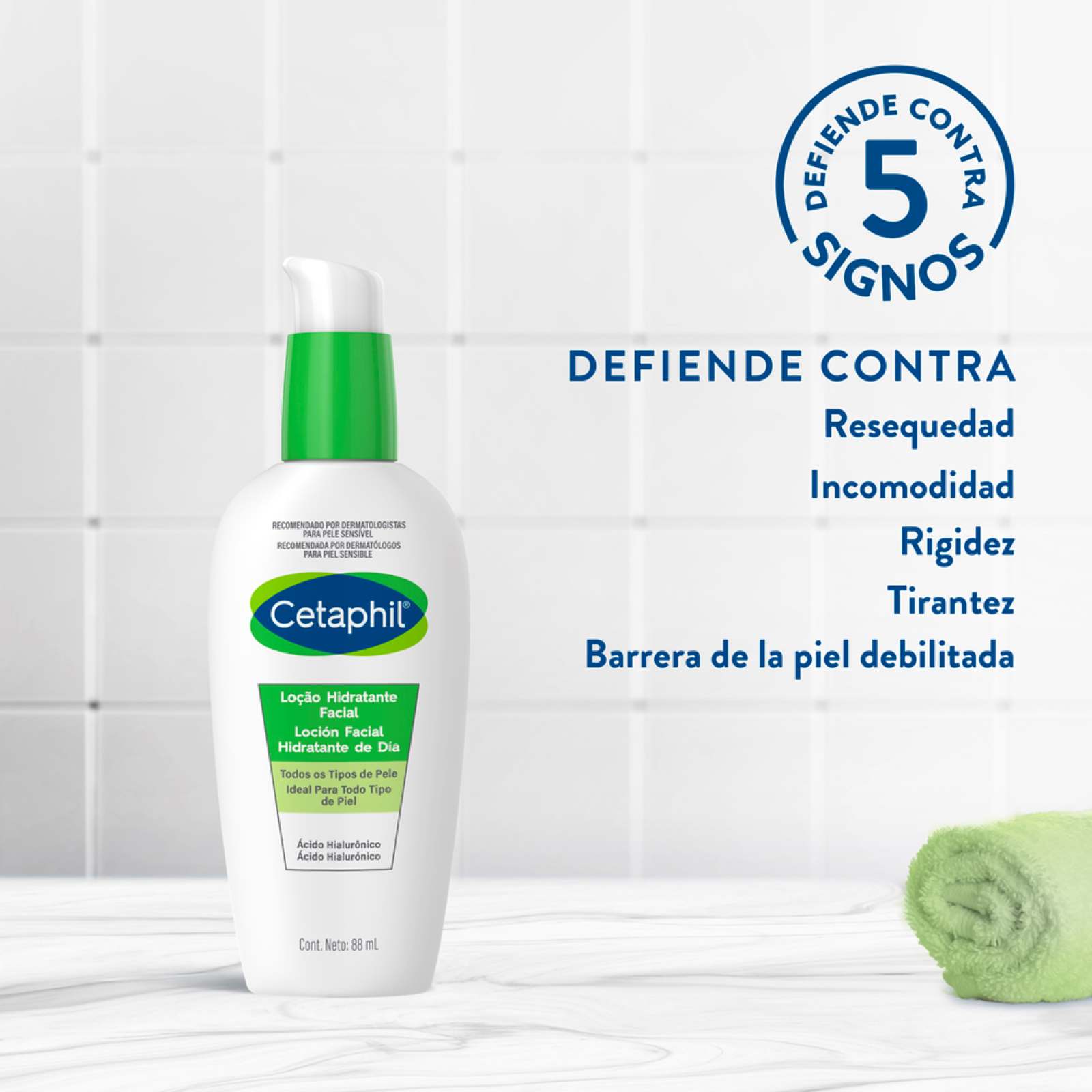 CETAPHIL Loci&oacute;n Facial Hidratante D&iacute;a con &Aacute;cido Hialur&oacute;nico