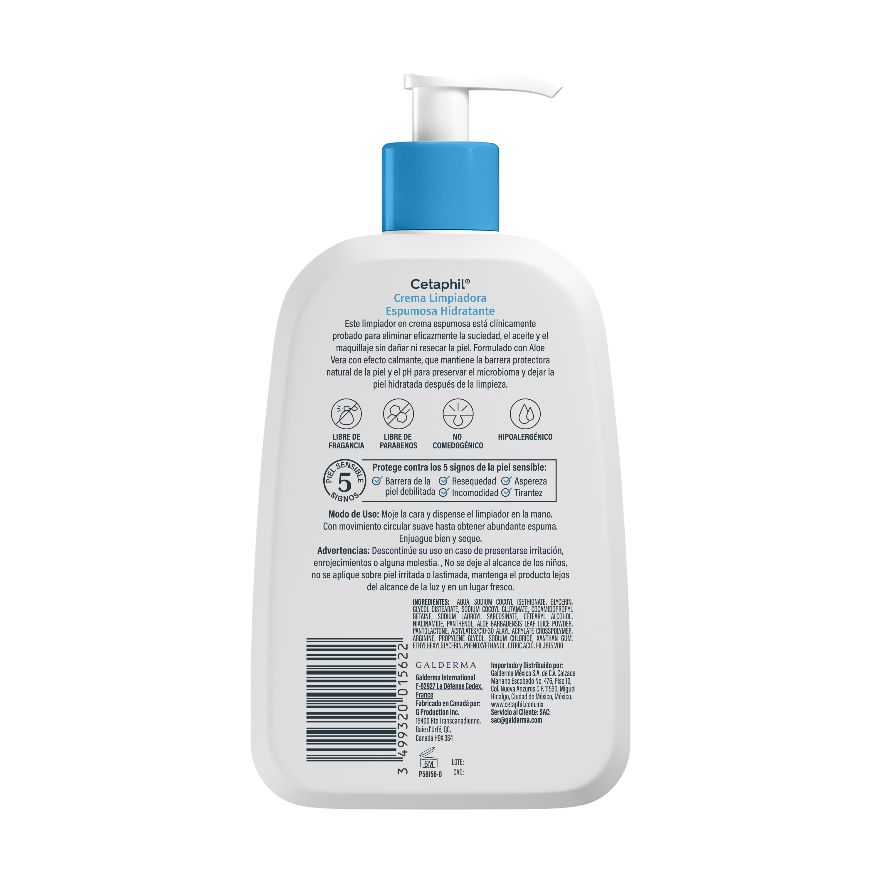 CETAPHIL Crema Limpiadora Espumosa Hidratante (236ml)